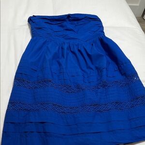 Gap Blue Strapless Dress
